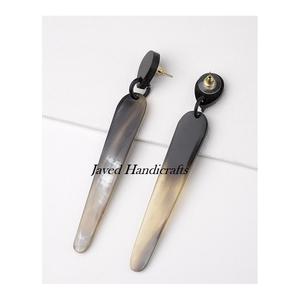 Pendientes Impermeables de Cuerno de Búfalo Natural Pulido de Alta Calidad para Mujer, Joyería de Uso Diario de Estilo Animal Único, Tamaño Personalizado - Product Image 6