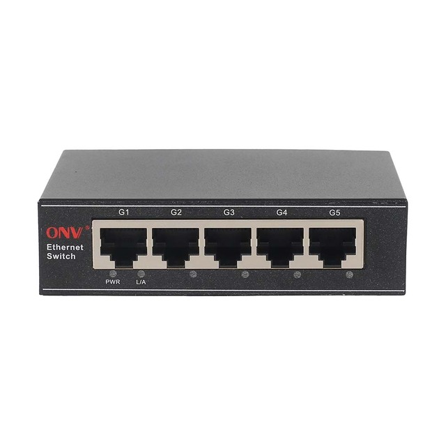 High Quality Manufacturer Unmanaged Gigabit Ethernet Switch with 5*10/100/1000M Adaptive RJ45 Ports ONV-H3005