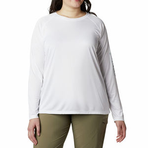 Camisetas informales de la mejor calidad Tela de LICRA de poliéster ecológica Logotipo personalizado Secado rápido Transpirable Cuello redondo Manga larga Sólido - Product Image 6