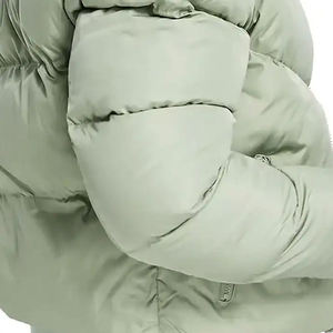 High Street Style noir fermeture éclair doudoune pour hommes séchage rapide respirant hiver toile porter Bomber motif usine tendance - Product Image 6