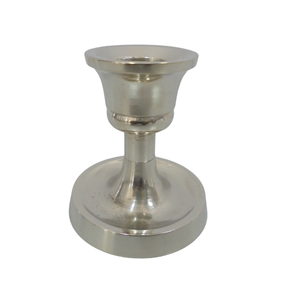 Bougeoir en aluminium au design moderne nickelé pour la décoration de Noël Bougeoir fait à la main en vrac - Product Image 1