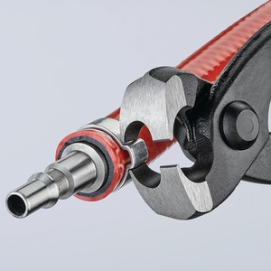 Ear <b>Clamp</b> Pliers 220 mm Black Atramentized Head Plastic Coating Side Pressing Nose-KNIPEX - Product Image 4