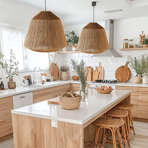 Modern Design Jute Lampshade Straw <b>Pendant</b> Ceiling Lamp Vietnam Export Hot Home Decor for Living Resort & Hotel - Product Image 5