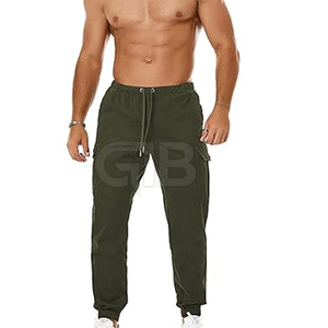 Wholesale Adult Casual <b>Drawstring</b> Jogger <b>Trousers</b> Lightweight Cotton Polyester Mid Waist Straight Pattern - Product Image 3