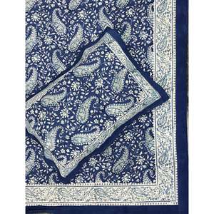 King Size 100% Cotton Hand Block Printed Double Bedsheet Pillow Covers Eco-Friendly Floral <b>Comforter</b> <b>Set</b> for Home 3pcs <b>Set</b> - Product Image 1