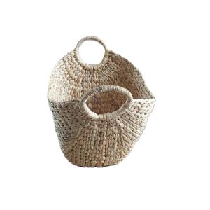 Paniers de rangement durables vintage, 3 jacinthes d'eau ovales et 3 boîtes de rangement carrées pour boissons/aliments/fruits - Product Image 2