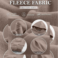 Vente en gros OEM – Sweat à capuche unisexe surdimensionné en molleton épais 100 % coton, chaud pour l'hiver, doublé, 400g, avec logo personnalisé