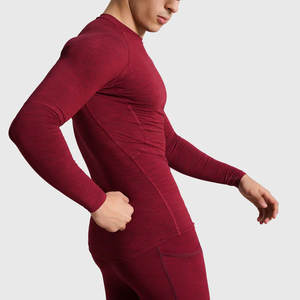 เสื้อรัดรูปแขนยาวเต็มตัวสำหรับผู้ชายเสื้อกีฬาแขนยาวแบบแห้งเร็วระบายอากาศได้ดีโลโก้ตามสั่ง - Product Image 3