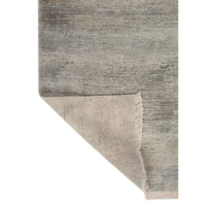 Tapis Entropy Blue en laine et soie de bambou noué à la main, grand format rectangulaire AKWB-3537, fait main, abstrait, pour la maison, le salon et le couloir - Product Image 5