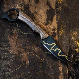 Cuchillos de Caza y Camping Profesionales de Acero Inoxidable D2, Mango de Madera, Hoja de Supervivencia de Alta Calidad para Exteriores, Personalizable OEM - Product Image 5