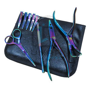 Kit de herramientas de peluquería de alta calidad en Rainbow Multi Color Los mejores accesorios personalizados para extensiones de cabello - Product Image 2