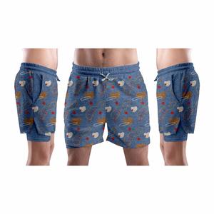 Pantalones cortos de gimnasio para hombre profesional con diseño ligero de secado rápido de verano ropa activa logotipo personalizado sublimación pantalones cortos de playa patrón sólido - Product Image 3