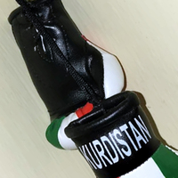 Guante de Boxeo Personalizado de Kurdistán con Logotipo, Cómodo, Antideslizante, con Cierre de Gancho y Bucle, Llavero de Cuero PU para Entrenamiento de Sparring, Regalo