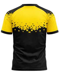 Uniforme de Fútbol Personalizado Amarillo y Negro con Pantalones Cortos, Uniforme de Fútbol Transpirable de Poliéster para Entrenamiento, Partido, Equipo, Nivel Profesional - Product Image 3