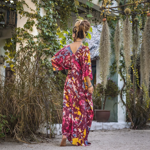 Hand Tie Dye <b>Kaftan</b> Simple Dress Stylish Elegant Holiday Dress Evening Dress Loose Fit Daily Party Vacation Dinner Women <b>Kaftan</b> - Product Image 1
