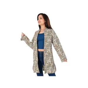 Chaqueta de algodón con estampado de Paisley para mujer, abrigo de invierno, chaqueta estampada de estilo bohemio, chaqueta reversible hecha a mano India - Product Image 2