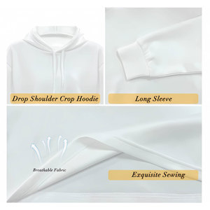 Sudaderas Cortas de Alta Calidad para Mujer, con Hombros Caídos, Lavado Ácido, 100% Algodón Orgánico, con Estampado Gráfico - Product Image 6