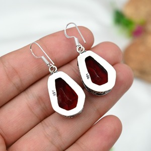 925โกเมนชุบเงินสเตอร์ลิงประดับแบบโบฮีเมียน - Product Image 6