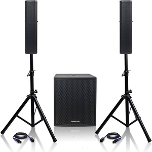 15 Inch Subwoofer and 4_3_ Array Column 2-Way Powered PA Speaker <b>System</b> <b>Stereo</b> Hifi Audio Array Speaker - Product Image 2