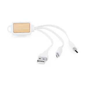 Cable de Carga 3 en 1 Personalizado Wanda para Dispositivos USB para Promociones - Product Image 1