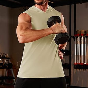 Sudaderas sin mangas informales para hombre, sudaderas ligeras y transpirables para entrenamiento físico, jogging, venta al por mayor, gimnasio elegante - Product Image 2