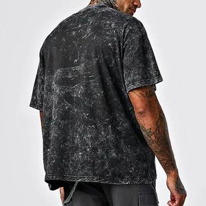 Camisetas personalizadas 100% algodón para hombre, camisetas holgadas lavadas con ácido a granel, camisetas de gran tamaño 300 GSM con logotipo personalizado para marcas - Product Image 6