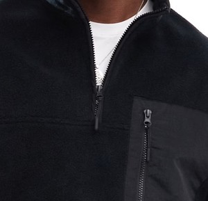 OEM surdimensionné 1/4 fermeture éclair thermique doux polaire sweats à capuche à fermeture éclair polaire hommes sweats à capuche 100% coton pull sweats à capuche - Product Image 5