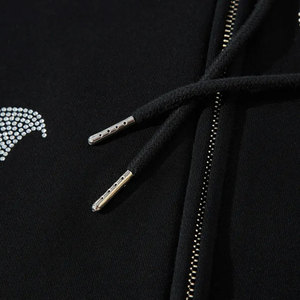 Sudadera con capucha personalizada con diamantes de imitación, ropa de calle ostentosa para hombre, Sudadera con capucha de lujo con diamantes de imitación de cristal - Product Image 4