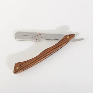 MORGANS INDUSTRIES Stainless Steel Handle <b>Straight</b> <b>Razor</b> Single Blade for Male Barber Shop Use - Product Image 1