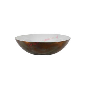 Cuenco de Metal envejecido de cobre de tendencia moderna de mediados de siglo, vajilla de flores ecológica de alta calidad - Product Image 4