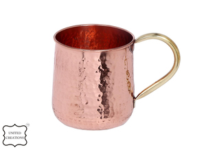 Tasse en cuivre pur de qualité supérieure Mule à bière en cuivre avec poignée - Product Image 2