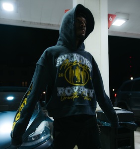 Impression DTG personnalisée Vintage Bold Heavyweight 500 gsm Sweat à capuche court en coton délavé à l'acide Streetwear pour la saison d'hiver - Product Image 4