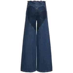 Jeans en denim ample surdimensionné, taille mi-haute, coupe régulière, texture en denim doux, construction durable, écologique, imperméable pour la ville - Product Image 5