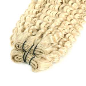 Extensions à clips en cheveux humains vierges russes Remy 12A, lisses et doux, blond platine # 60 - Product Image 2