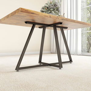 Patas de mesa de metal triangulares de 28 ", marco de hierro fundido negro moderno con pies ajustables para escritorios, mesas de Centro y proyectos de bricolaje - Product Image 1