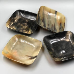 Bol de rasage moussant en corne de bœuf véritable du fabricant écologique Bol de service décoratif pour les plats en corne - Product Image 1