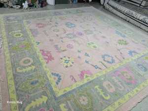 Tapis moderne Oushak de luxe fait à la main Beaux nœuds-Conception personnalisable turque/persane Tailles disponibles Ensembles de tapis 2x6 - Product Image 4