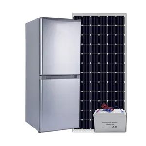 高品质DC 12v 168L顶级冰箱双门太阳能冰箱家用太阳能冰箱安装方便