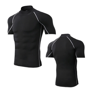 T-shirt de compression pour homme, à séchage rapide, manches courtes, décontracté, été, t-shirt de fitness, entraînement, course à pied, haut ajusté, tee-shirt, rashguard pour homme - Product Image 2