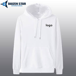 Sweat à capuche décontracté pour homme, hiver, 100% coton, écologique, respirant, coupe-vent, uni, logo personnalisé sur le devant, 300-500 grammes - Product Image 3