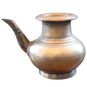 Lota de Latón Puro Vintage de Alta Calidad con Acabado Pulido para Uso en la Cocina, Artículo de Cocina Árabe Antiguo - Product Image 4