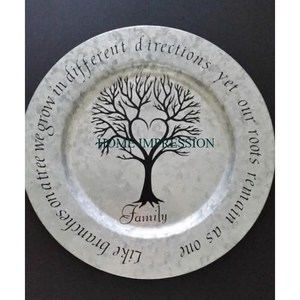 Superbe qualité forme ronde étain Designer plateau de service sans danger pour les aliments classique maison et ustensiles de cuisine outils pour fournitures en gros - Product Image 1