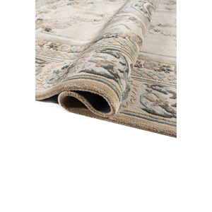 Tapis Kora en laine et viscose tufté à la main, couleur ivoire, Top-179, pour usage domestique - Product Image 2