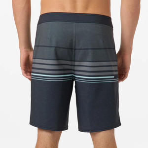 Custom <b>Men's</b> Summer Breathable Mid Waist Polyester Board <b>Shorts</b> Solid Pattern Printed Couple Beachwear Front Logo Drawstring - Product Image 4