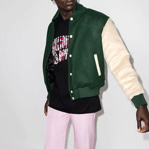 Chaqueta de invierno con letras de color sólido al por mayor para hombre, ropa de calle informal con cuello levantado, ropa de abrigo, chaqueta de moda Premium - Product Image 5