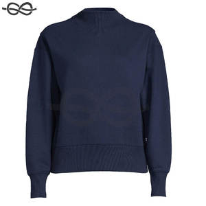 สเวตเชิ้ตคอปกตั้งสำหรับผู้ชาย, สเวตเชิ้ตแขนยาวผ้าเทอร์รีสีพื้นสวมใส่สบายเหมาะสำหรับฤดูใบไม้ร่วง - Product Image 5