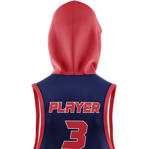 Wholesale Fashion Men Casual Custom Hip-Hop Sublimation Sleeveless Hoodie Breathable Sublimation <b>Embossed</b> Printing Winter Hoodie - Product Image 5