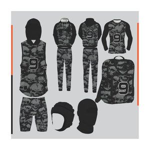 Meilleur quantité minimale de commande bas Nouveau modèle 7 Transfert de chaleur Imprimé Compression Respirant Séchage rapide Fitness Wear OEM Service Uniforme Set American - Product Image 4