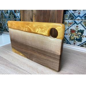 Tabla de Cortar de Madera de Resina de Grano Resistente con Madera de Acacia y Madera de Mango Diseñada para la Confiabilidad en la Cocina - Product Image 1