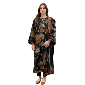 Hot Selling Wholesale OEM 100% Cotton Casual Dresses From Pakistan Shalwar Kamiz Suits for Ladies with Embroidered <b>Shawls</b> Women - Product Image 1